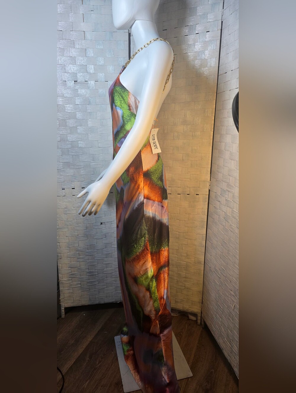 12th Tribe Chain Halter Maxi Dress - Picture 4 of 10
